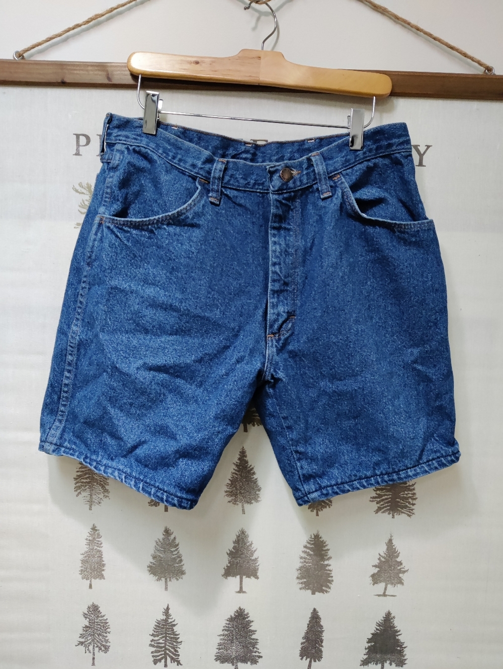 Vintage Rustler Denim Jean Shorts Classic Medium Wash - High Rise - Size 10/12